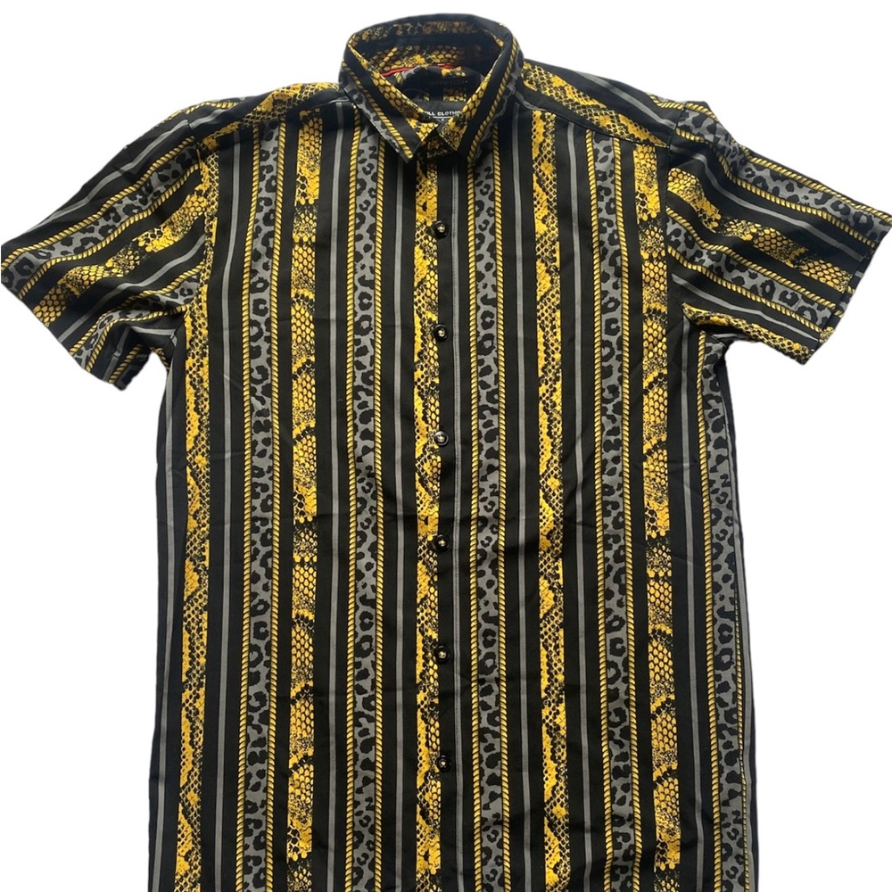 Vintage Single Stitch Patterned Button Up - image 2